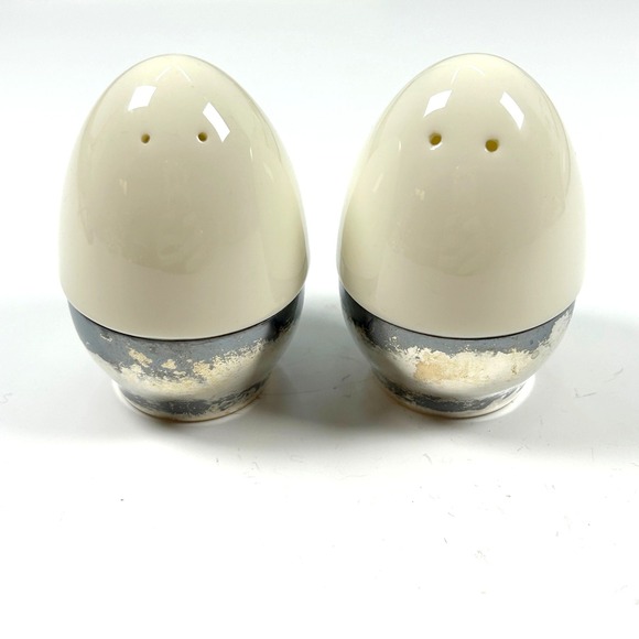 Towle Other - Towle Sterling Silver & Lenox Porcelain Egg Vintage Salt & Pepper Shakers #461